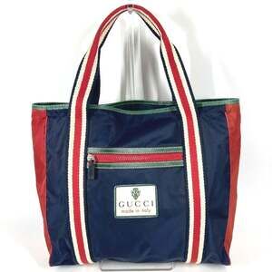 GUCCI 189665 Hysteria Logo Tote Bag, Vertical Shoulder Nylon, Men's/Women's, ...